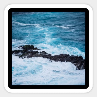 Blue Frothy Ocean Sticker